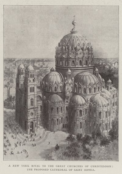 Ein New Yorker Rivale der großen Kirchen der Christenheit, die vorgeschlagene Kathedrale von Saint Sophia von Harry M. Pettit